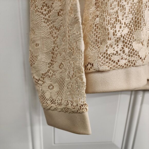 Vintage New Country Set Lace Cardigan - Size Medium - Picture 5 of 11